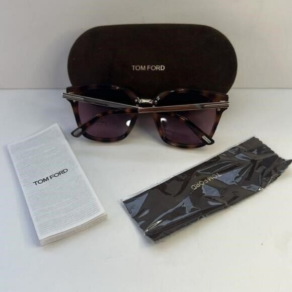 New Authentic TOM FORD TF1014 52Y Philippa 68MM Square Sunglasses - Picture 4 of 11